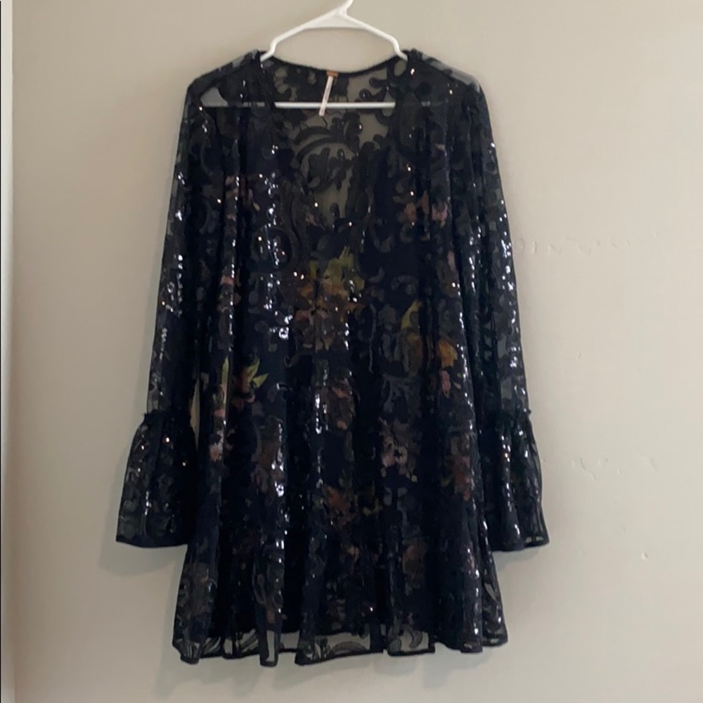 Sequin Floral Dress